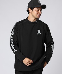 新品【PSYCHO BUNNY】サイコバニー　EC限定　モックネック　長袖シャツ GOLF]リンクスジャガードチェック 長袖モックネック｜Psycho