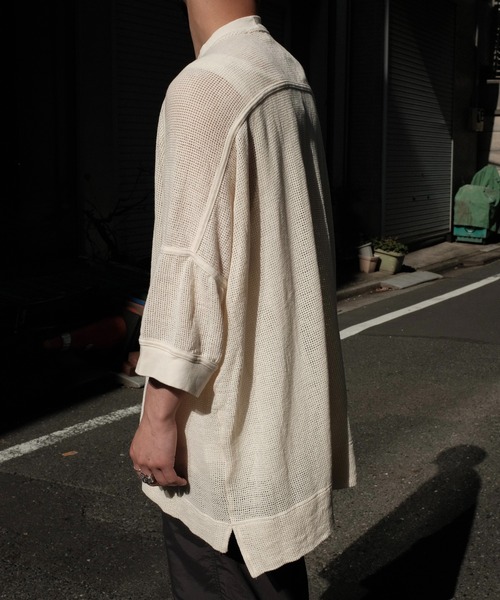 O project(オープロジェクト)の「O PROJECT オープロジェクト / BOWBOW MESH TEE(Tシャツ/カットソー・メンズ・ブラック/ナチュラル・MEDIUM)」の11枚目の写真