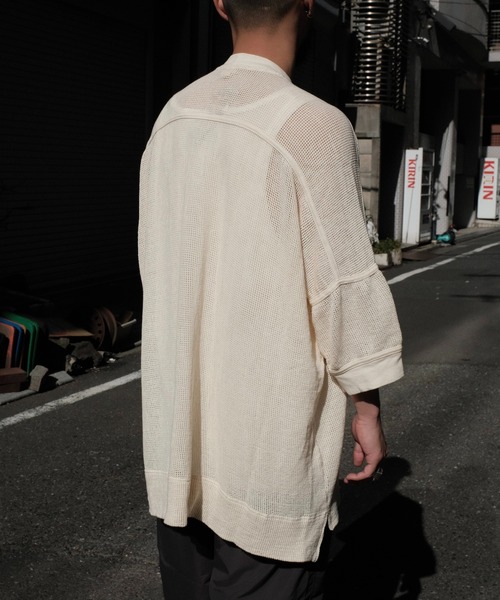 O project(オープロジェクト)の「O PROJECT オープロジェクト / BOWBOW MESH TEE(Tシャツ/カットソー・メンズ・ブラック/ナチュラル・MEDIUM)」の12枚目の写真