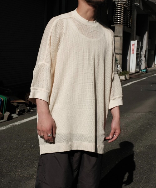 O project(オープロジェクト)の「O PROJECT オープロジェクト / BOWBOW MESH TEE(Tシャツ/カットソー・メンズ・ブラック/ナチュラル・MEDIUM)」の13枚目の写真