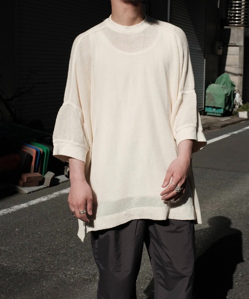 O project(オープロジェクト)の「O PROJECT オープロジェクト / BOWBOW MESH TEE(Tシャツ/カットソー・メンズ・ブラック/ナチュラル・MEDIUM)」の15枚目の写真