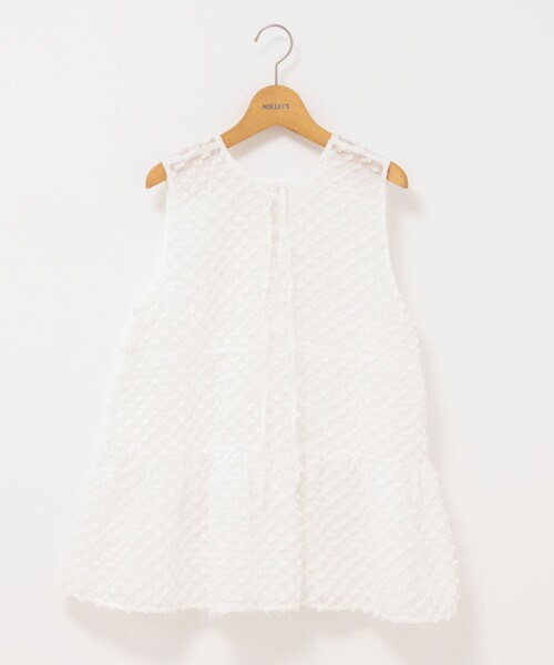 セール】【PR阿部☆別注】ドットポンポン2WAYノースリーブブラウス