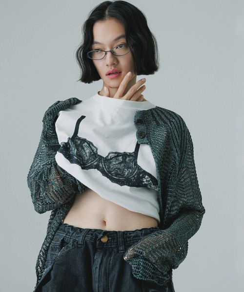 M TO R(ムウトアール)の「TROMPE LANGELIE BIG TEE(Tシャツ/カットソー・レディース・ネイビー/ホワイト・42/40/38)」の2枚目の写真