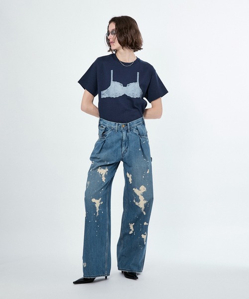 M TO R(ムウトアール)の「TROMPE LANGELIE BIG TEE(Tシャツ/カットソー・レディース・ネイビー/ホワイト・42/40/38)」の15枚目の写真