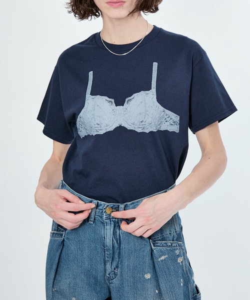 M TO R(ムウトアール)の「TROMPE LANGELIE BIG TEE(Tシャツ/カットソー・レディース・ネイビー/ホワイト・42/40/38)」の10枚目の写真
