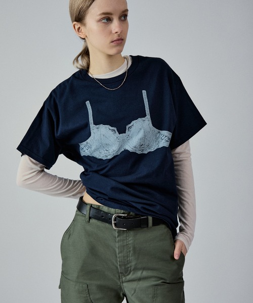 M TO R(ムウトアール)の「TROMPE LANGELIE BIG TEE(Tシャツ/カットソー・レディース・ネイビー/ホワイト・42/40/38)」の8枚目の写真