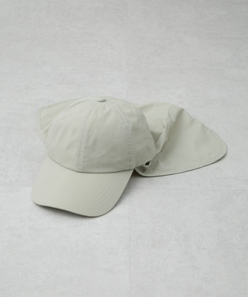 NANO universe（ナノユニバース）の「UVカット撥水サンシェードキャップ（キャップ・レディース・ブラック/アイボリー/ライトカーキ・FREE）」の5枚目の写真