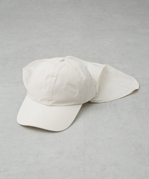 NANO universe（ナノユニバース）の「UVカット撥水サンシェードキャップ（キャップ・レディース・ブラック/アイボリー/ライトカーキ・FREE）」の7枚目の写真