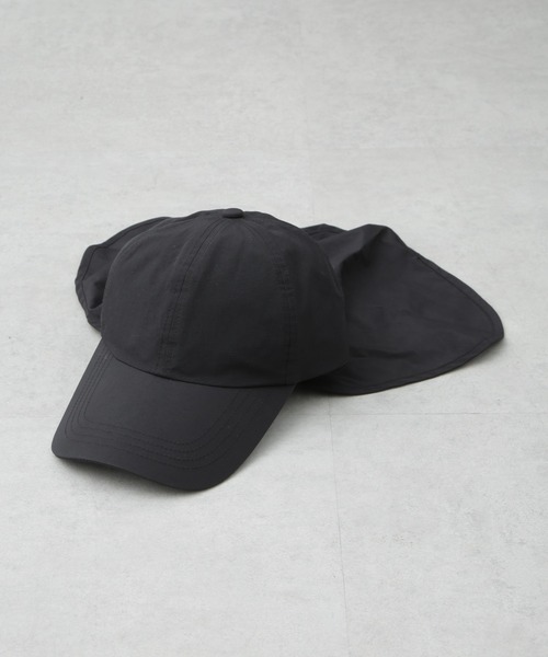 NANO universe（ナノユニバース）の「UVカット撥水サンシェードキャップ（キャップ・レディース・ブラック/アイボリー/ライトカーキ・FREE）」の9枚目の写真