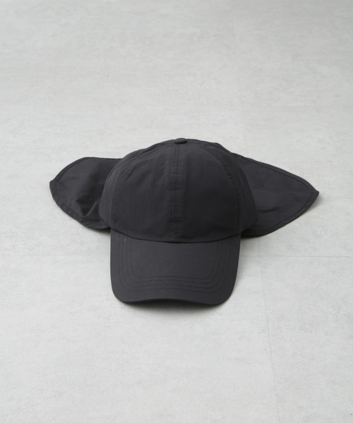 NANO universe（ナノユニバース）の「UVカット撥水サンシェードキャップ（キャップ・レディース・ブラック/アイボリー/ライトカーキ・FREE）」の10枚目の写真