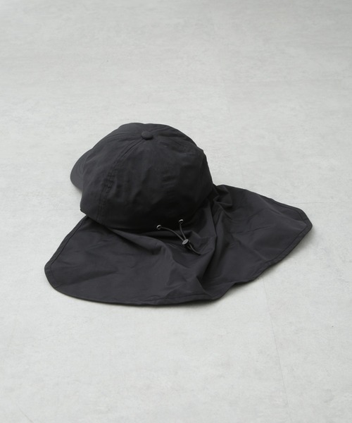 NANO universe（ナノユニバース）の「UVカット撥水サンシェードキャップ（キャップ・レディース・ブラック/アイボリー/ライトカーキ・FREE）」の12枚目の写真