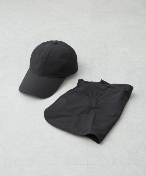 NANO universe（ナノユニバース）の「UVカット撥水サンシェードキャップ（キャップ・レディース・ブラック/アイボリー/ライトカーキ・FREE）」の14枚目の写真
