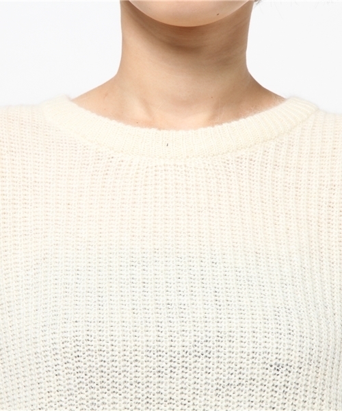 & by P&D（アンドバイピーアンドディー）の「アンゴラ混ニット（ニット/セーター・レディース・グレー/ホワイト/ピンク・38）」の7枚目の写真