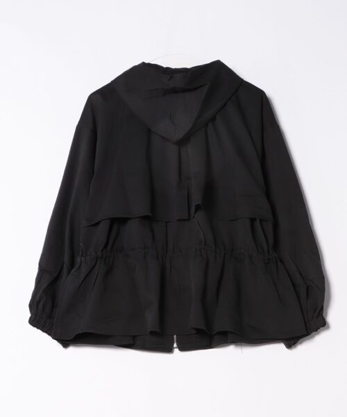 REAL CUBE（リアルキューブ）の「バックフリルドロストパーカーブルゾン（ブルゾン・レディース・ブラック・M）」の2枚目の写真