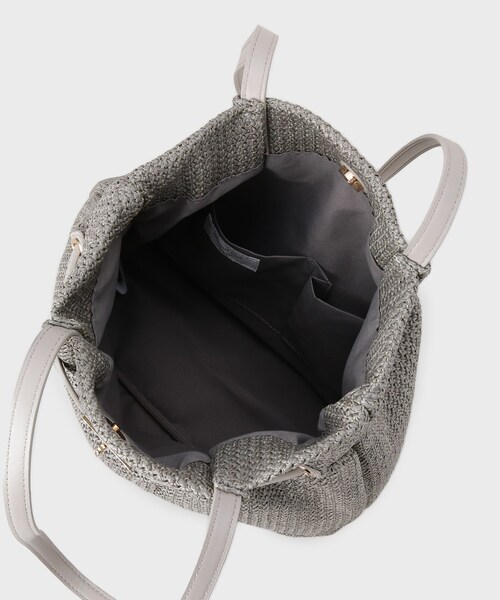 OPAQUE.CLIP（オペークドットクリップ）の「フロントベルトデザイン雑材合皮コンビトートバッグ（トートバッグ・レディース・グレー/ブラック系4/オフホワイト・00）」の18枚目の写真