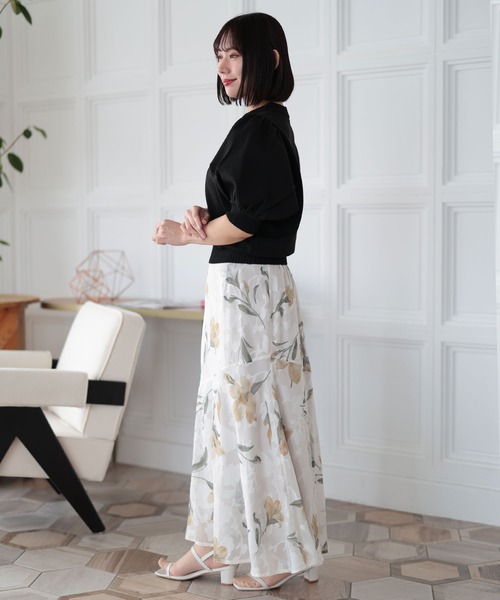Ruwan yu(ルワンユー)の「花柄マーメイドスカート【大きいサイズ対応】(スカート・レディース・イエロー/ブルー・4L/3L/LL/L)」の19枚目の写真