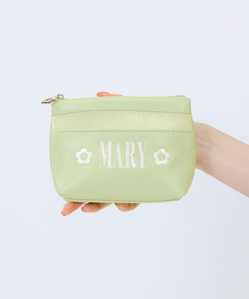 すぐ届く MARY QUANT* メッシュMARYロゴ刺繍 舟型ポーチミニ MARY QUANT ONLINE SHOP｜マリークヮントオンラインショップ