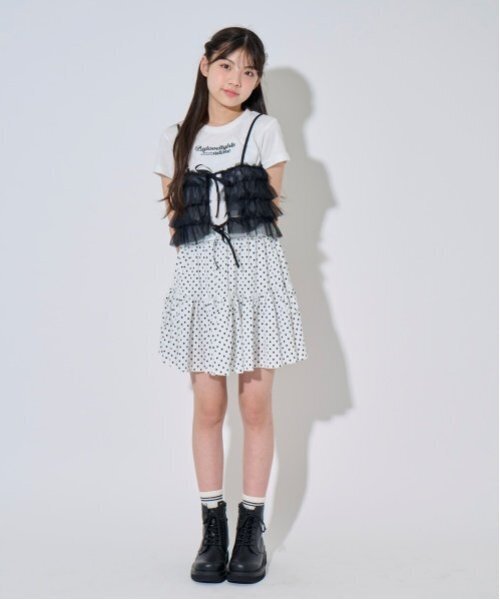 by LOVEiT（バイラビット）の「2WAYビスチェつきTシャツ（Tシャツ/カットソー・キッズ・ピンク/ブラック・160cm/150cm/140cm/130cm/120cm）」の18枚目の写真