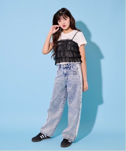 by LOVEiT（バイラビット）の「2WAYビスチェつきTシャツ（Tシャツ/カットソー・キッズ・ピンク/ブラック・160cm/150cm/140cm/130cm/120cm）」の19枚目の写真