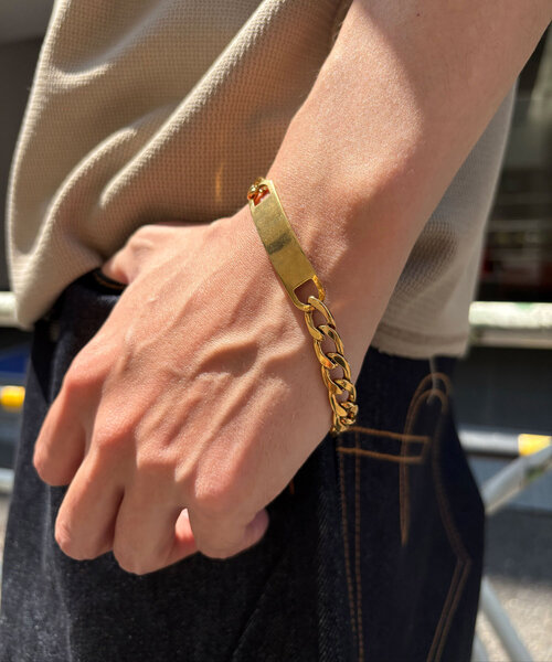 BELOVED チェーンブレスレットカラーパヴェ マルチ×ゴールド セール】ゴールドプレートチェーンブレスレット（ブレスレット