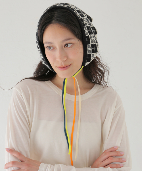 完売品 YANYAN ARGYLE COTTON HEADBAND スカーフ YANYAN ARGYLE COTTON HEADBAND YYW25-1802：スカーフ（バンダナ