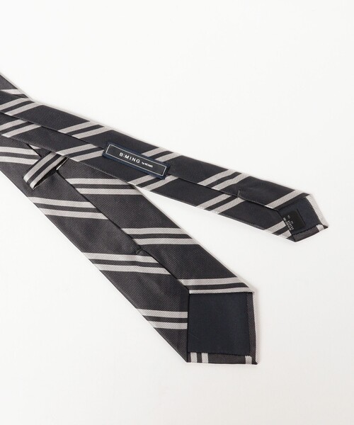 B:MING by BEAMS(ビーミングバイビームス)の「シルク ストライプ ネクタイ 25FW ②(ネクタイ・メンズ・インディゴブルー/ネイビー/ブラウン/チャコールグレー/ブルー/ワイン/オリーブ/ブルー系その他4・ONE SIZE)」の9枚目の写真