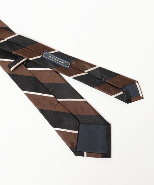 B:MING by BEAMS(ビーミングバイビームス)の「シルク ストライプ ネクタイ 25FW ②(ネクタイ・メンズ・インディゴブルー/ネイビー/ブラウン/チャコールグレー/ブルー/ワイン/オリーブ/ブルー系その他4・ONE SIZE)」の10枚目の写真