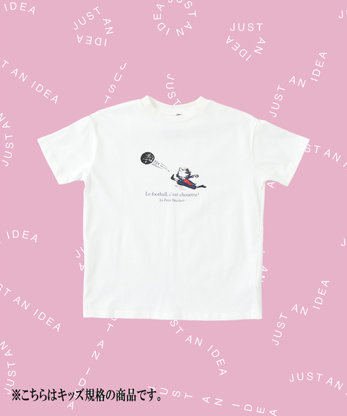 PARIS SAINT-GERMAIN(パリサンジェルマン)の「【Le Petit Nicolas*PSG】 Football Tee kids ※キッズサイズ(Tシャツ/カットソー・メンズ・ネイビー/ホワイト・15 /130)」の1枚目の写真