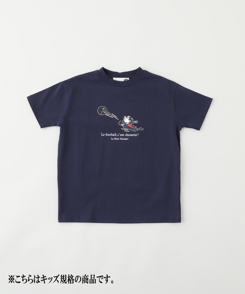 PARIS SAINT-GERMAIN(パリサンジェルマン)の「【Le Petit Nicolas*PSG】 Football Tee kids ※キッズサイズ(Tシャツ/カットソー・メンズ・ネイビー/ホワイト・15 /130)」の5枚目の写真