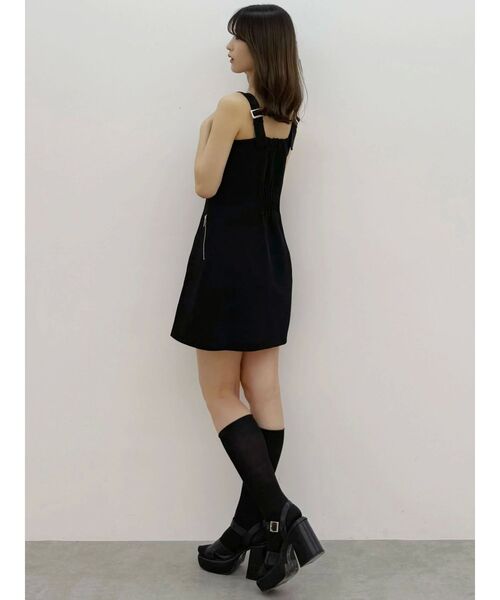 MERCURYDUO（マーキュリーデュオ）の「ベアナローワンピース（ワンピース・レディース・ブラック/ベージュ・SMALL/MEDIUM）」の15枚目の写真