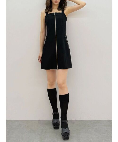 MERCURYDUO（マーキュリーデュオ）の「ベアナローワンピース（ワンピース・レディース・ブラック/ベージュ・SMALL/MEDIUM）」の16枚目の写真