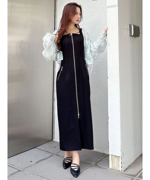 MERCURYDUO ロングワンピース MERCURYDUO（マーキュリーデュオ） ワンピース バイカラーニット