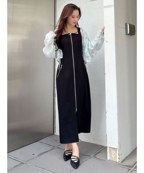 MERCURYDUO（マーキュリーデュオ）の「ベアナローワンピース（ワンピース・レディース・ブラック/ベージュ・SMALL/MEDIUM）」の19枚目の写真