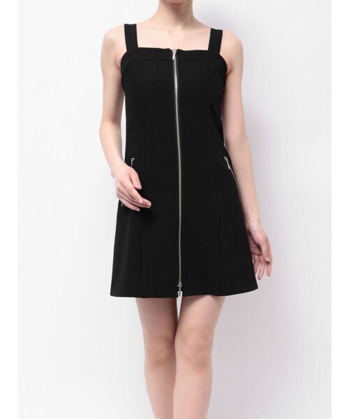 MERCURYDUO（マーキュリーデュオ）の「ベアナローワンピース（ワンピース・レディース・ブラック/ベージュ・SMALL/MEDIUM）」の5枚目の写真