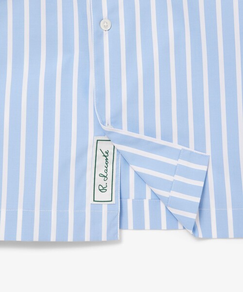 LACOSTE(ラコステ)の「ストライプオープンカラーシャツ(シャツ/ブラウス・メンズ・ライトブルー/グリーン・39/38/41/40)」の16枚目の写真