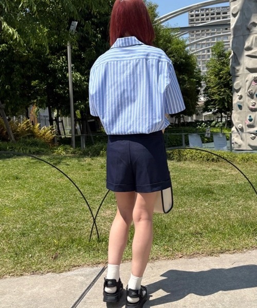 LACOSTE(ラコステ)の「ストライプオープンカラーシャツ(シャツ/ブラウス・メンズ・ライトブルー/グリーン・39/38/41/40)」の19枚目の写真