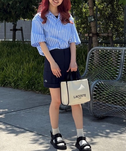 LACOSTE(ラコステ)の「ストライプオープンカラーシャツ(シャツ/ブラウス・メンズ・ライトブルー/グリーン・39/38/41/40)」の17枚目の写真