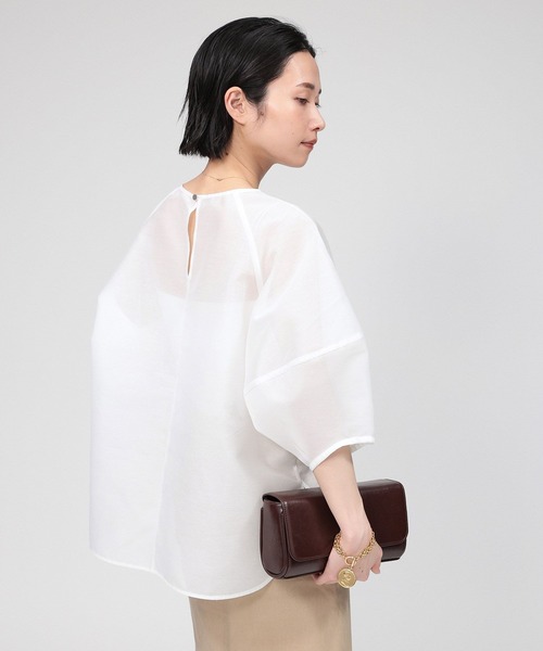 BABYLONE(バビロン)の「ランタンスリーブブラウス(シャツ/ブラウス・レディース・ブラック/ピンク/ホワイト・フリー)」の1枚目の写真