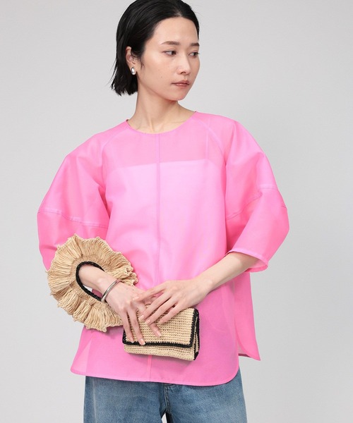 BABYLONE(バビロン)の「ランタンスリーブブラウス(シャツ/ブラウス・レディース・ブラック/ピンク/ホワイト・フリー)」の12枚目の写真