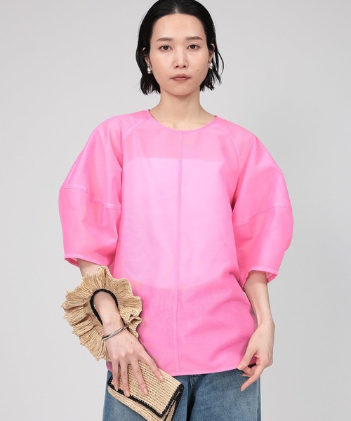 BABYLONE(バビロン)の「ランタンスリーブブラウス(シャツ/ブラウス・レディース・ブラック/ピンク/ホワイト・フリー)」の13枚目の写真