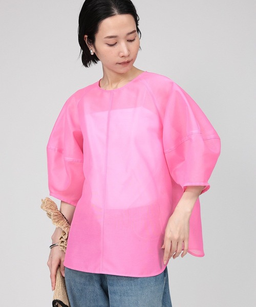 BABYLONE(バビロン)の「ランタンスリーブブラウス(シャツ/ブラウス・レディース・ブラック/ピンク/ホワイト・フリー)」の14枚目の写真