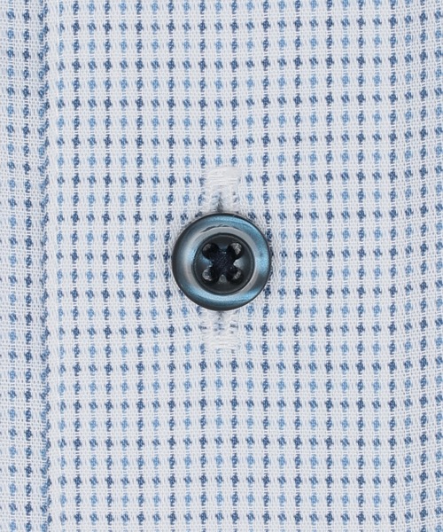 TOKYO SHIRTS(トウキョウシャツ)の「【吸水速乾】 形態安定ノーアイロン ボタンダウン 半袖ビジネスワイシャツ(ビジネスシャツ・メンズ・ブルー・首回り39cm/首回り41cm/首回り42cm/首回り43cm/首回り37cm)」の4枚目の写真