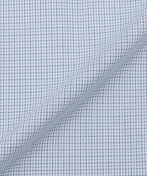 TOKYO SHIRTS(トウキョウシャツ)の「【吸水速乾】 形態安定ノーアイロン ボタンダウン 半袖ビジネスワイシャツ(ビジネスシャツ・メンズ・ブルー・首回り39cm/首回り41cm/首回り42cm/首回り43cm/首回り37cm)」の5枚目の写真