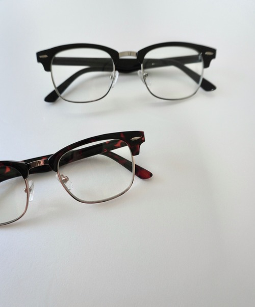 Lynn.（リン）の「Wednesday classic brow glasses / UVカットレンズ サーモントフレームメガネ（メガネ・レディース・ブラック/ブラウン・FREE）」の10枚目の写真