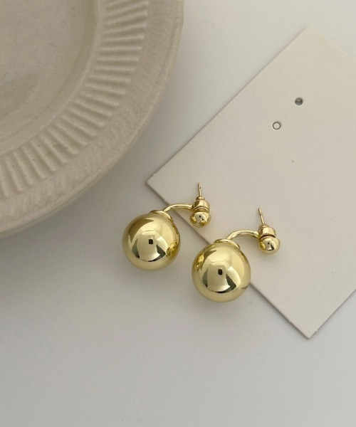 Miniministore(ミニミニストア)の「メタルボールピアス きれいめ 一粒ピアス(ピアス(両耳用)・レディース・シルバー/ゴールド・FREE)」の6枚目の写真