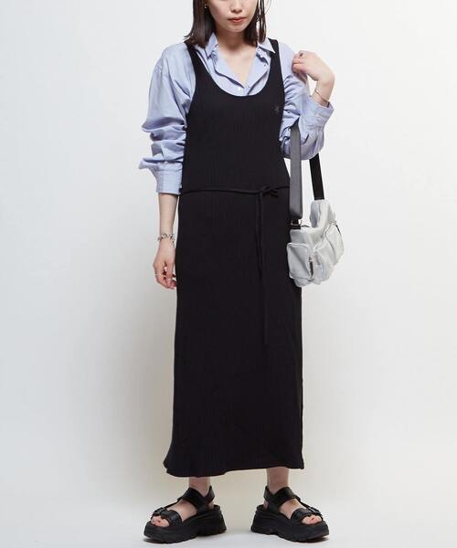 CONVERSE TOKYO(コンバーストウキョウ)の「RIB CAMISOLE DRESS(ワンピース・レディース・アイボリー/ブラック/グレー/テラコッタ・FREE)」の2枚目の写真