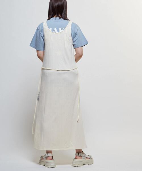CONVERSE TOKYO(コンバーストウキョウ)の「RIB CAMISOLE DRESS(ワンピース・レディース・アイボリー/ブラック/グレー/テラコッタ・FREE)」の8枚目の写真