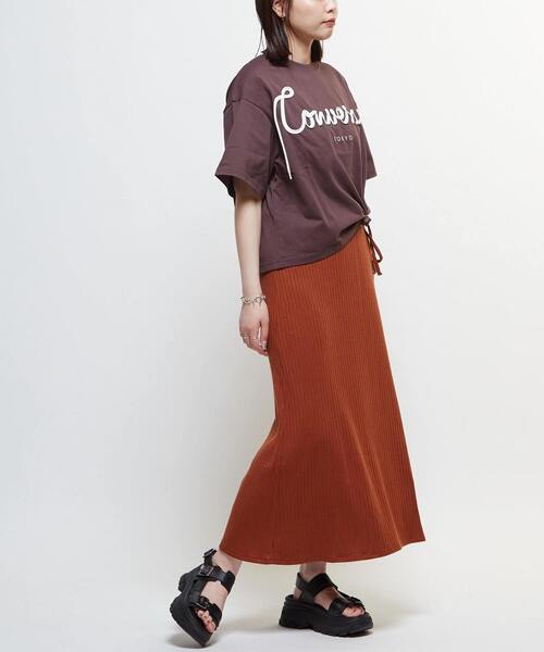 CONVERSE TOKYO(コンバーストウキョウ)の「RIB CAMISOLE DRESS(ワンピース・レディース・アイボリー/ブラック/グレー/テラコッタ・FREE)」の11枚目の写真