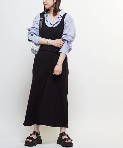 CONVERSE TOKYO(コンバーストウキョウ)の「RIB CAMISOLE DRESS(ワンピース・レディース・アイボリー/ブラック/グレー/テラコッタ・FREE)」の14枚目の写真