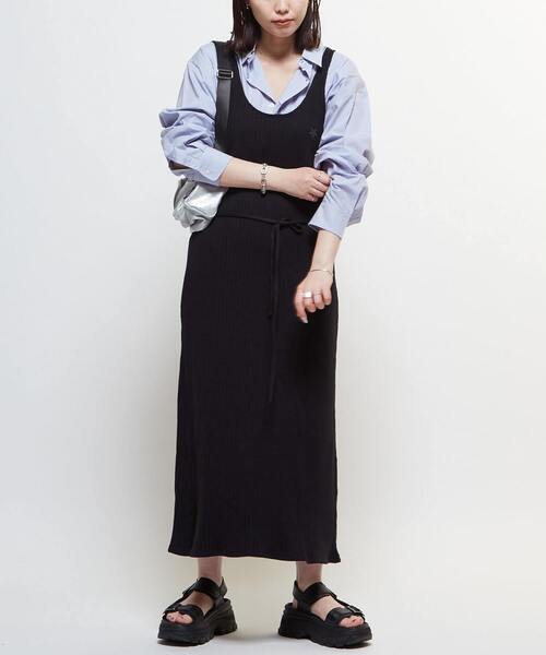 CONVERSE TOKYO(コンバーストウキョウ)の「RIB CAMISOLE DRESS(ワンピース・レディース・アイボリー/ブラック/グレー/テラコッタ・FREE)」の16枚目の写真
